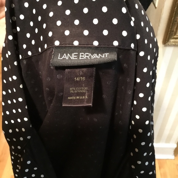 Lane Bryant Polka Dot Button Down Top - Picture 6 of 11